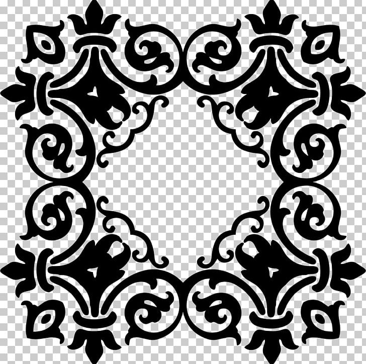 Damask Ornament PNG, Clipart, Banner, Black, Black And White, Circle, Clip Art Free PNG Download