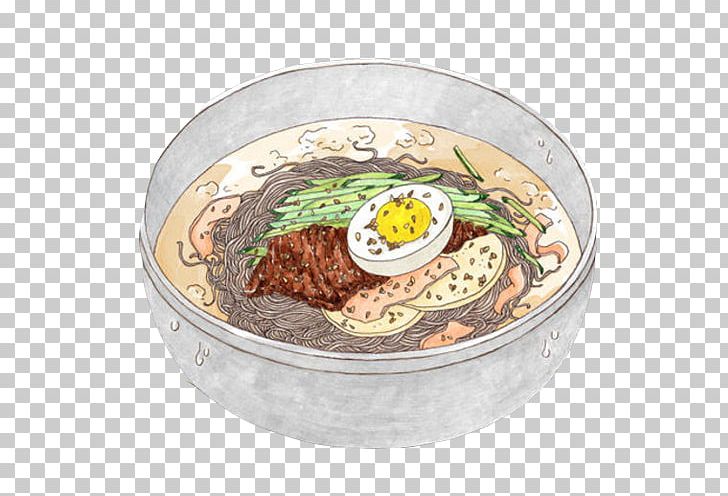 Naengmyeon Drawing Illustration PNG, Clipart, Beef, Beef Jerky, Bowl, Cuisine, Dish Free PNG Download
