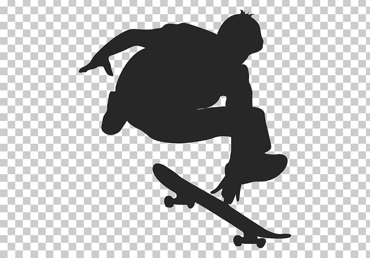 Sticker Silhouette Skateboard Wall Decal PNG, Clipart, Adhesive, Black And White, Freebord, Jumping, Line Free PNG Download