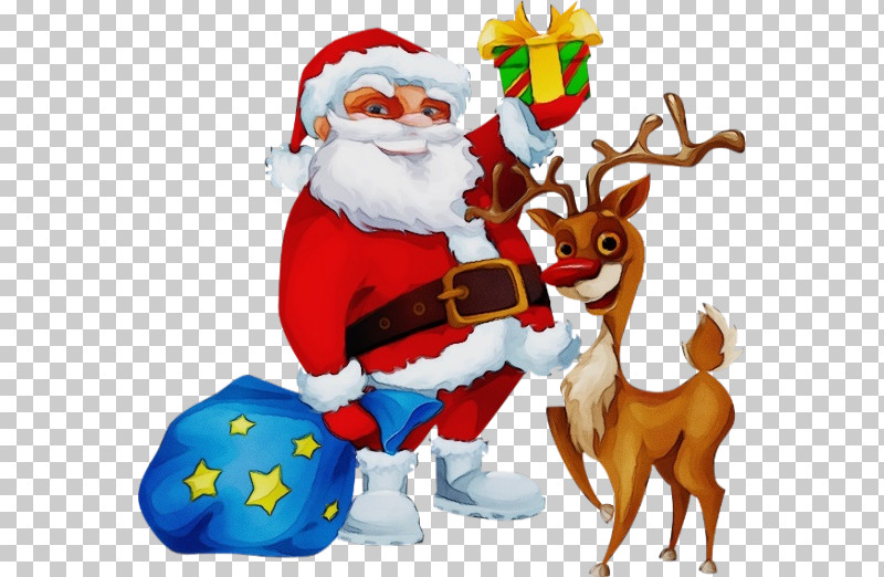 Santa Claus PNG, Clipart, Animal Figure, Christmas, Christmas Eve, Deer, Paint Free PNG Download