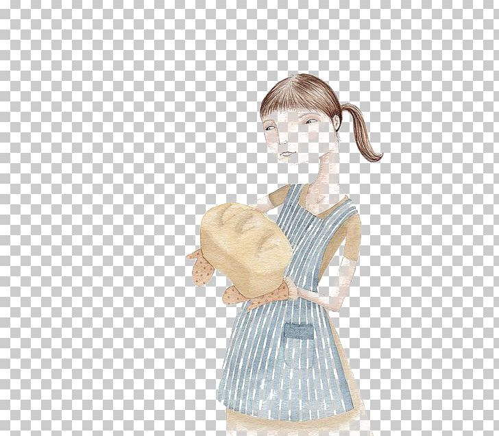 Bxe1nh Bread Watercolor Painting Drawing Illustration PNG, Clipart, Anime Girl, Art, Baby Girl, Baking, Bread Free PNG Download