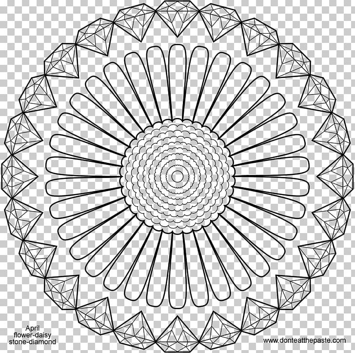 Coloring Book Diamond Mandala Food Coloring Drawing PNG, Clipart, Adult, Area, Black And White, Child, Circle Free PNG Download