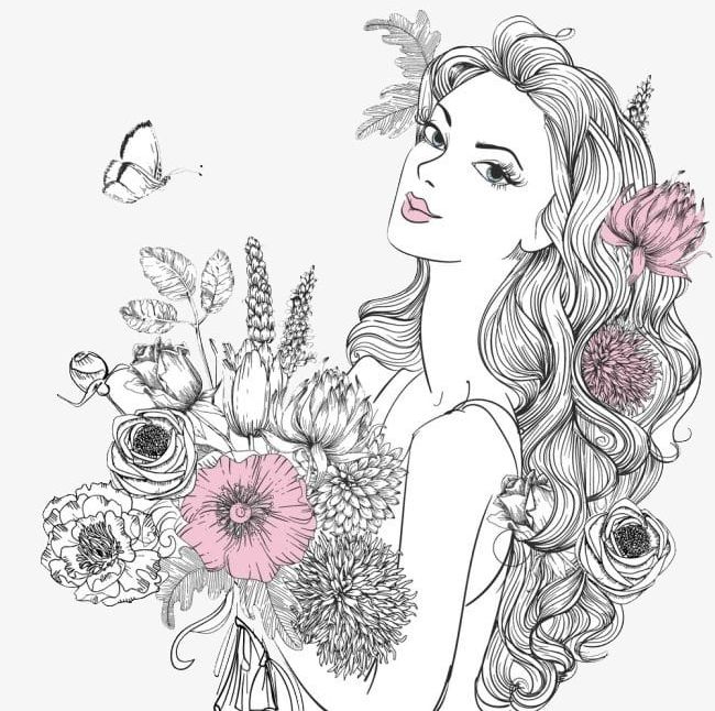 Woman Holding Flowers PNG, Clipart, Butterfly, Floral, Floral Pattern, Flowers, Flowers Clipart Free PNG Download