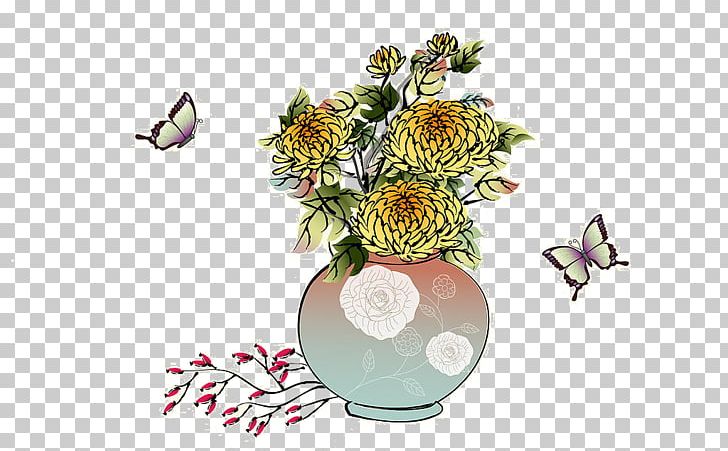 Ink Wash Painting Chinoiserie PNG, Clipart, Art, Artificial Flower, Butterfly, Computer, Cut Flowers Free PNG Download