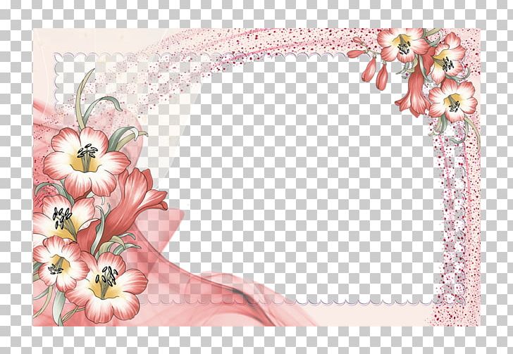 flower photo frame design png