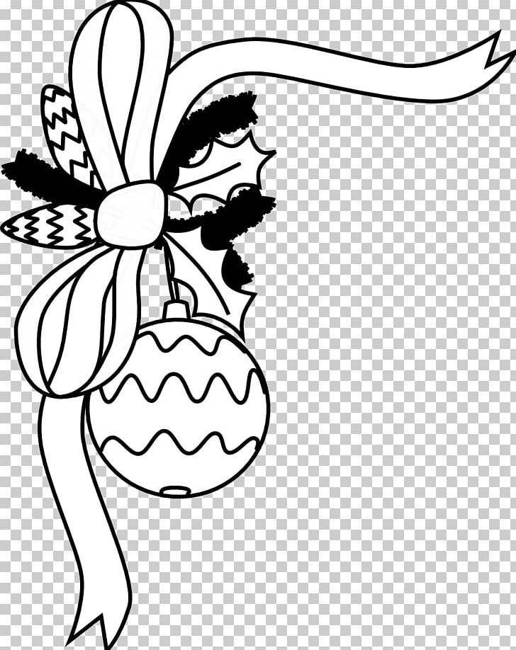 Santa Claus Christmas Ornament Black And White PNG, Clipart, Black, Christmas Card, Christmas Decoration, Fictional Character, Flower Free PNG Download