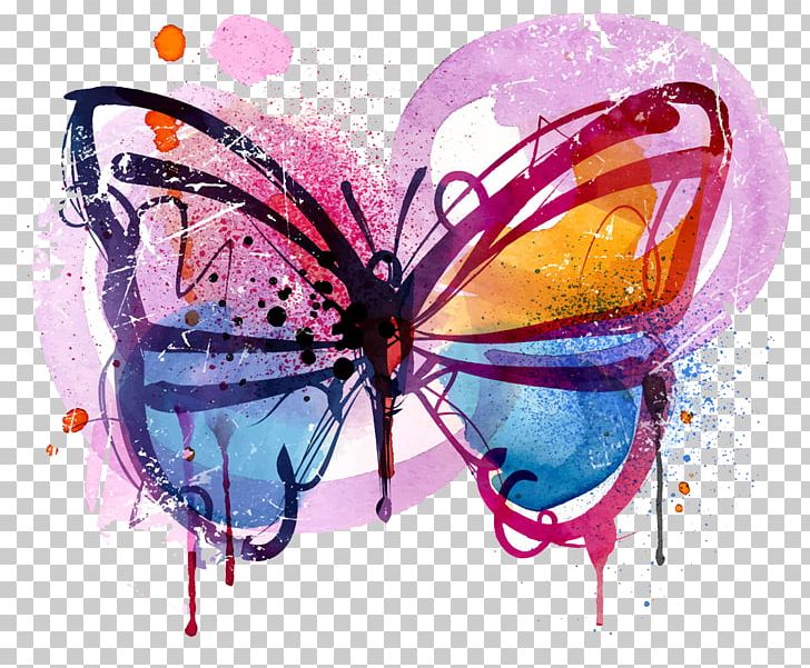 Butterfly Paint 1080p High-definition Television Drawing PNG, Clipart, 720p, 1080p, Art, Arthropod, Cartoon Free PNG Download