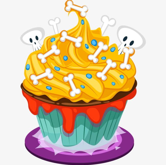 Cartoon Hand-painted Halloween Skull Cake PNG, Clipart, Bone, Cake, Cake Clipart, Cartoon, Cartoon Cake Free PNG Download
