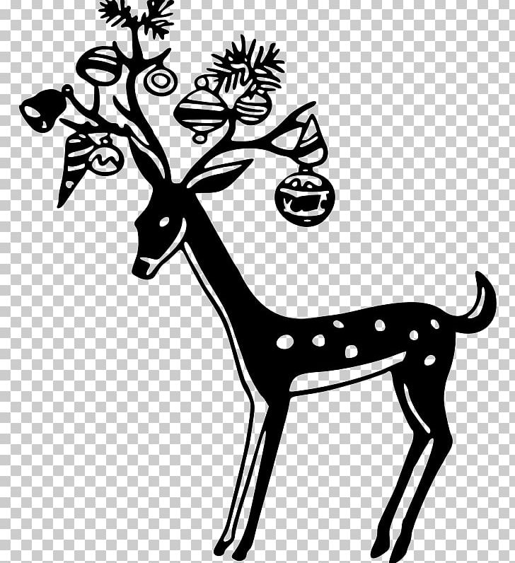 Reindeer Christmas PNG, Clipart, Antler, Artwork, Black And White, Cartoon, Christmas Free PNG Download