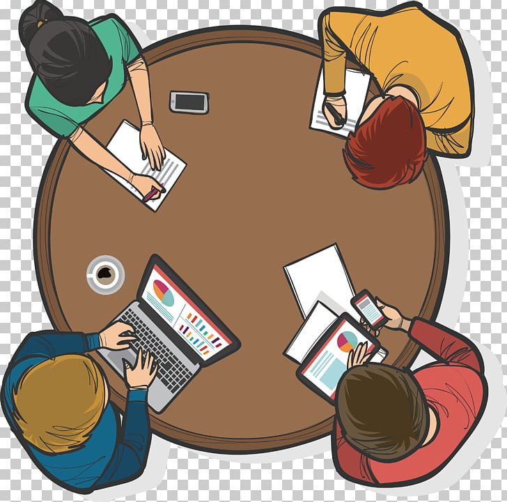 Round Table Teamwork Vecteur PNG, Clipart, Business Discussion, Business Figures, Communication, Conference, Conference Vector Free PNG Download