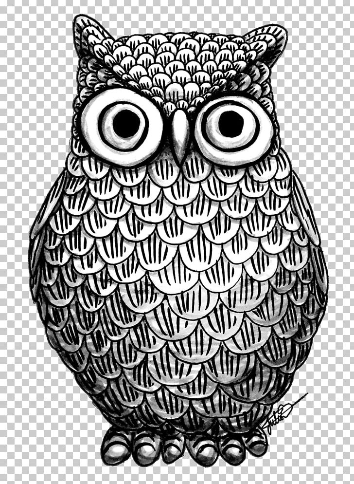 Owl Drawing Art Coloring Book PNG, Clipart, Animals, Art, Bird, Bird Of Prey, Black And White Free PNG Download