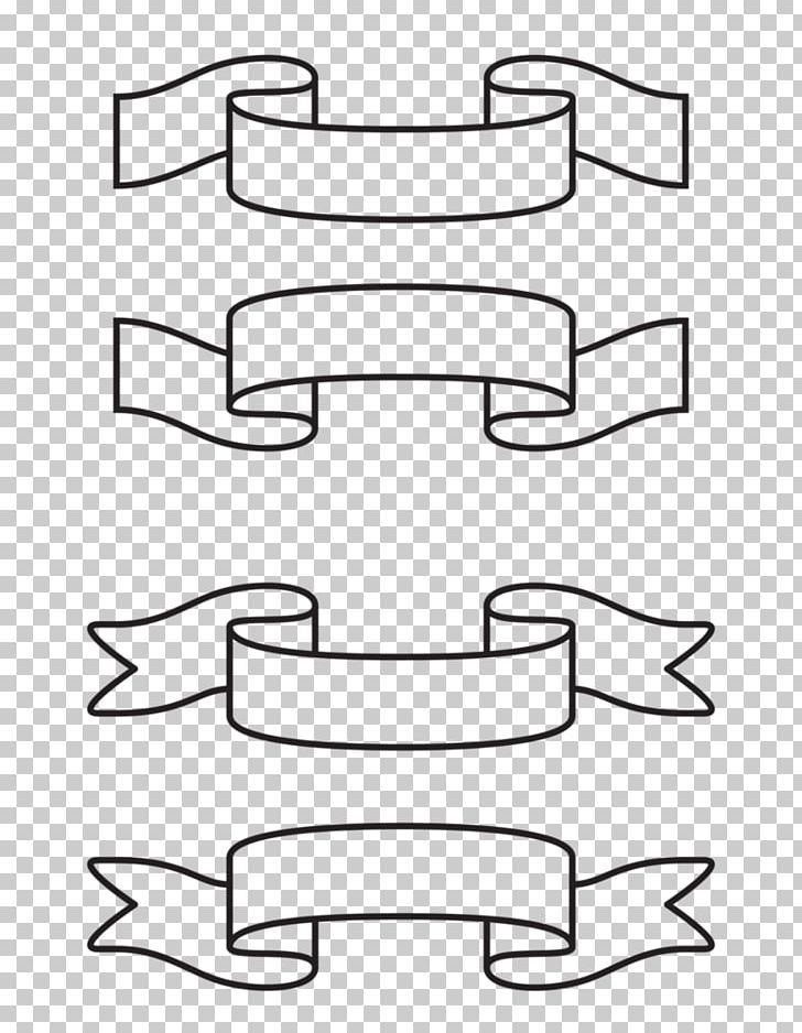 Ribbon Drawing PNG, Clipart, Angle, Area, Art White, Banner, Black And White Free PNG Download