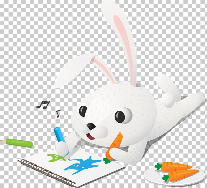Cartoon Rabbit Illustration PNG, Clipart, Animals, Bunnies, Bunny Painting, Car, Cartoon Free PNG Download