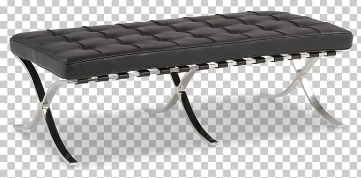 Barcelona Chair Table Foot Rests Stool Barcelona Pavilion Png