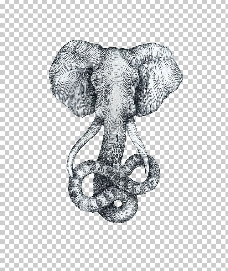 Drawing African Elephant Sketch PNG, Clipart, Art, Black And White, Drawing, Elephant, Elephants Free PNG Download