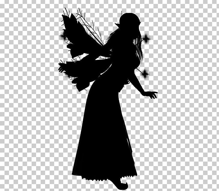 Fairy Silhouette Drawing PNG, Clipart, Angel, Art, Black And White, Drawing, Fairy Free PNG Download