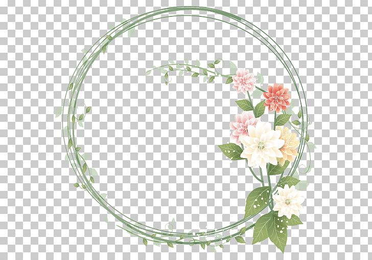 Floral Design Flower Png Clipart Branch Circle Circular Cut Flowers Dishware Free Png Download