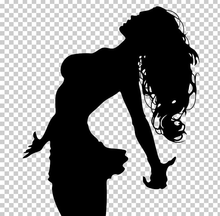 Silhouette Long Hair Woman PNG, Clipart, Animals, Art, Black, Black And White, Black Hair Free PNG Download