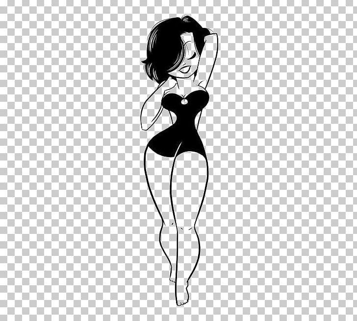 Drawing Pin-up Girl Cartoon Illustration PNG, Clipart, Arm, Baby Girl, Black Hair, Body, Fashion Design Free PNG Download