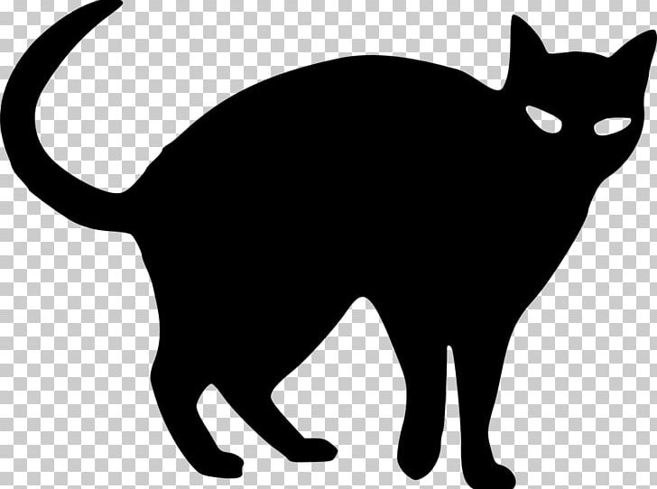 Black Cat Drawing Silhouette PNG, Clipart, Animals, Art, Artwork, Black, Black And White Free PNG Download