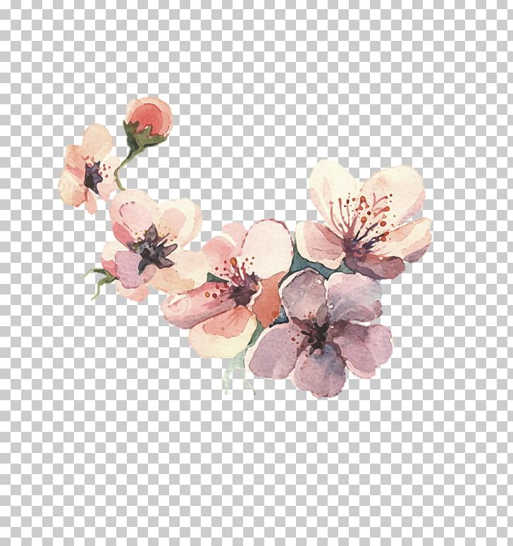Flower Watercolor Painting Drawing PNG, Clipart, Art, Blossom, Body Jewelry, Cherry Blossom, Drawing Free PNG Download
