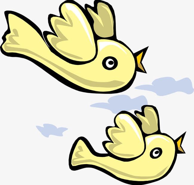 flying birds in the sky clipart