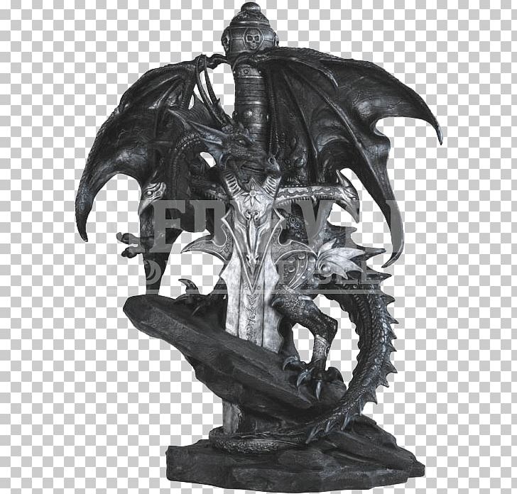 White Dragon Figurine Sculpture Statue PNG, Clipart, Black And White, Collectable, Color, Dragon, Fantasy Free PNG Download