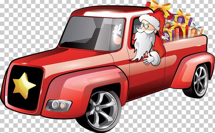 Santa Claus Car Christmas Illustration PNG, Clipart, Automotive Exterior, Bra, Cartoon Santa Claus, Claus, Decorative Free PNG Download