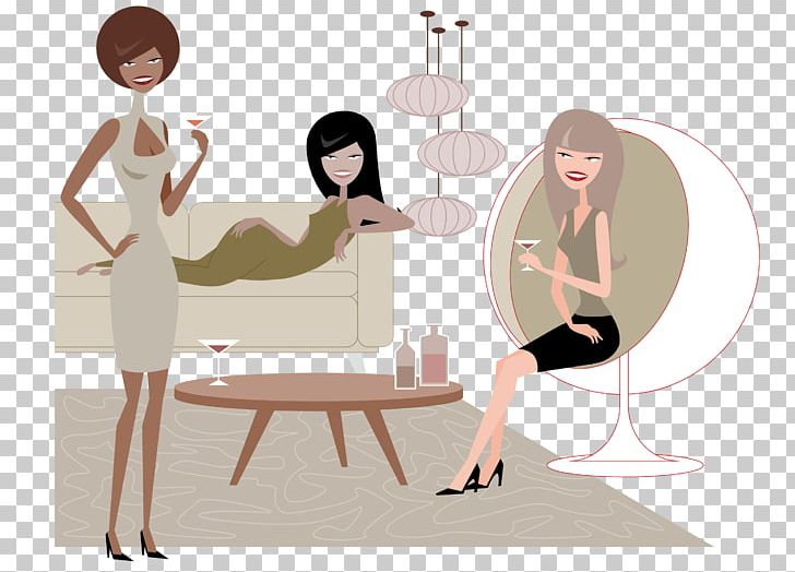 Business Woman Furniture People PNG, Clipart, Art, Business Woman, Cartoon, Cocktail Party, Conversation Free PNG Download