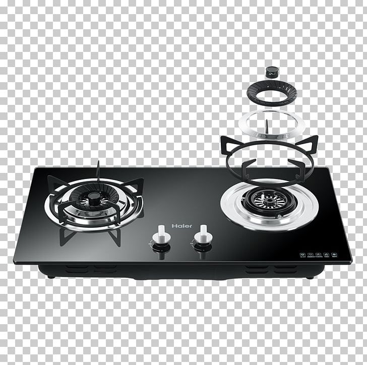 Gas Stove Haier Natural Gas Exhaust Hood Fuel Gas PNG, Clipart, B 12, Black And White, Cooking Ranges, Cooktop, Electronics Free PNG Download