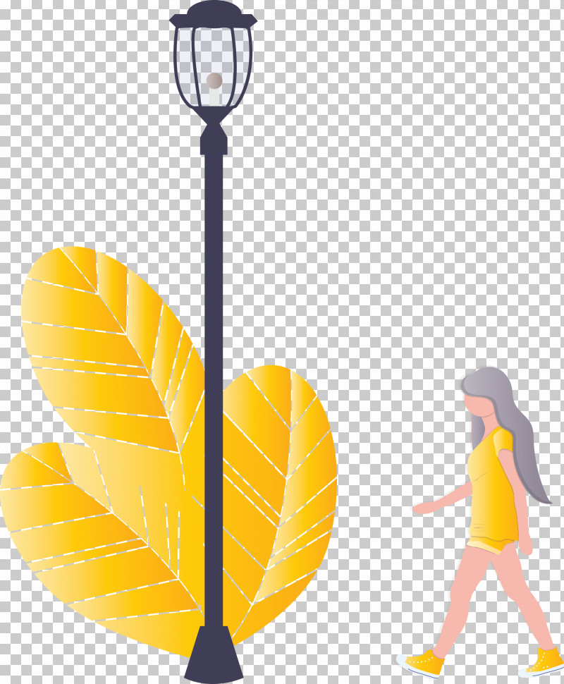 Street Light Girl PNG, Clipart, Girl, Leaf, Plant, Street Light, Yellow Free PNG Download
