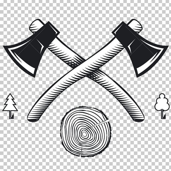Graphics Lumberjack Logo Illustration Axe PNG, Clipart, Angle, Axe, Black And White, Computer Icons, Drawing Free PNG Download