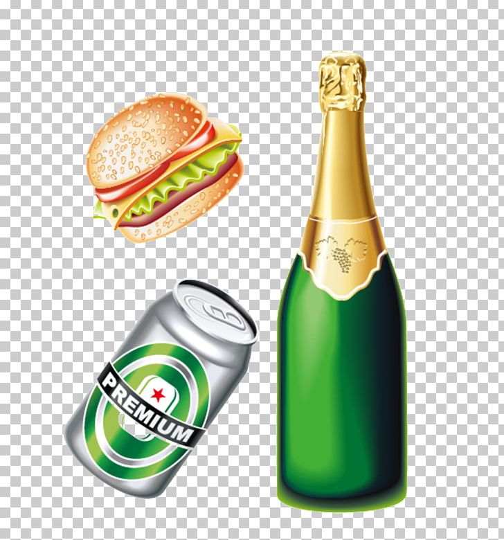 Champagne Beer Bottle Wine Hamburger PNG, Clipart, Alcoholic Beverage, Beer, Beer Bottle, Beer Glass, Beer Mug Free PNG Download
