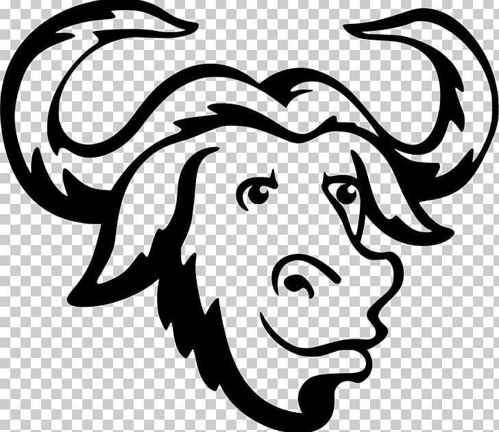 GNU Project Free Software Foundation Linux PNG, Clipart, Artwork, Black, Black And White, Cattle Like Mammal, Face Free PNG Download