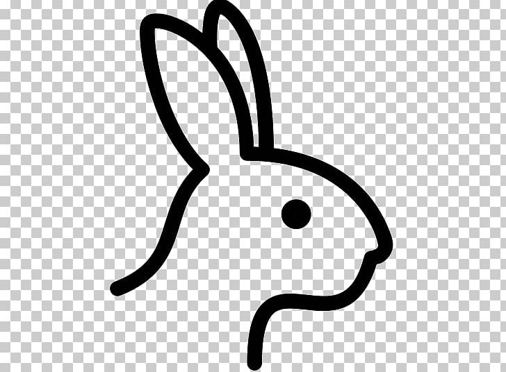 Computer Icons Rabbit Easter Bunny PNG, Clipart, Animals, Area, Artwork, Black, Black And White Free PNG Download