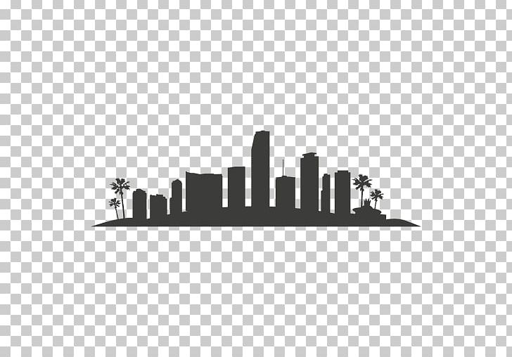 Miami Skyline Silhouette Drawing PNG, Clipart, Animals, Black And White, Building, City, Drawing Free PNG Download