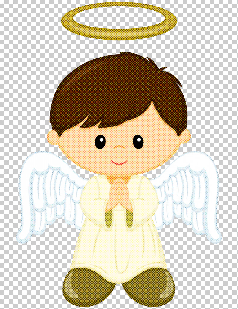 Cartoon Cheek Yellow Angel Brown Hair PNG, Clipart, Angel, Brown Hair, Cartoon, Cheek, Child Free PNG Download