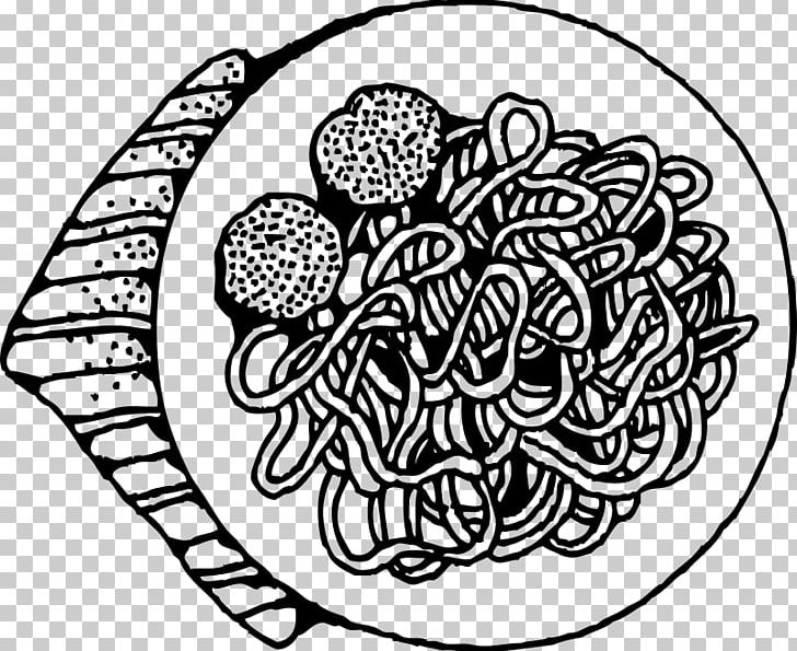 Pasta Spaghetti With Meatballs Italian Cuisine PNG, Clipart, Area, Art, Artwork, Black And White, Flower Free PNG Download