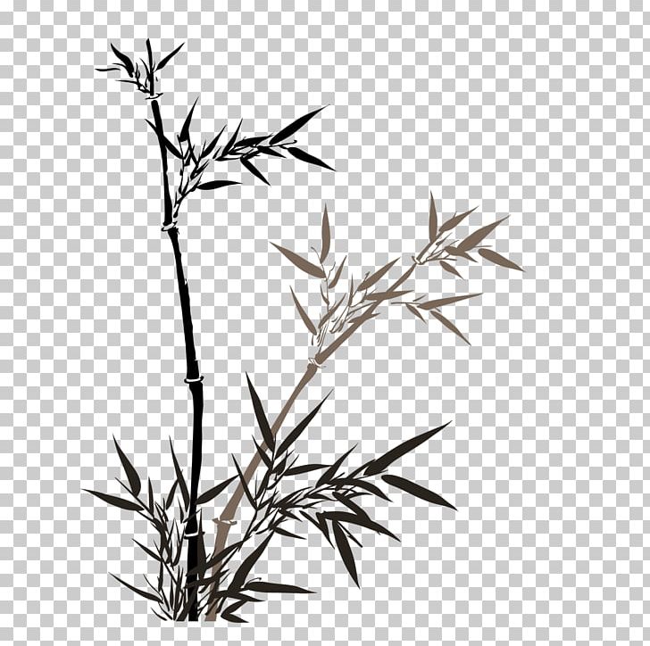 Chinese Painting Bamboo Ink Wash Painting Art PNG, Clipart, Art, Black, Black And White, Branch, Chinese Free PNG Download