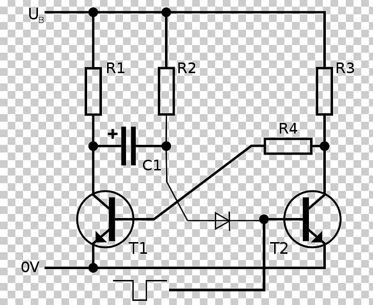 Astabil Multivibrator Monostable Monoestable 555 Timer IC PNG, Clipart, 555 Timer Ic, Angle, Area, Astabil Multivibrator, Black And White Free PNG Download