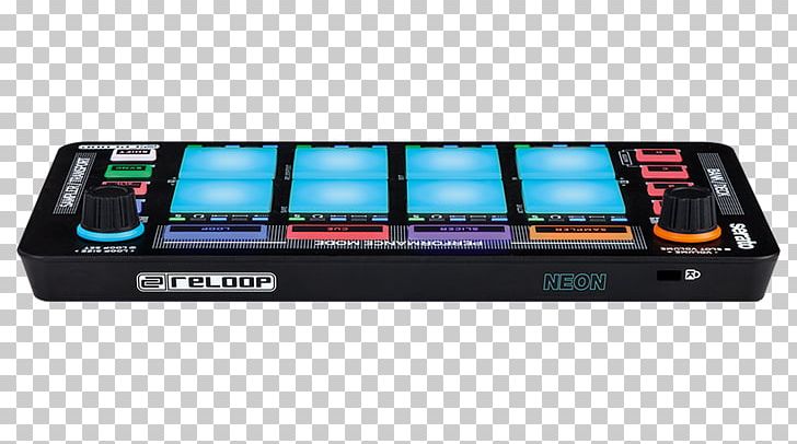 Reloop Neon Disc Jockey DJ Controller Audio Mixers MIDI PNG, Clipart, Audio, Audio Equipment, Controller, Disc Jockey, Electronic Device Free PNG Download