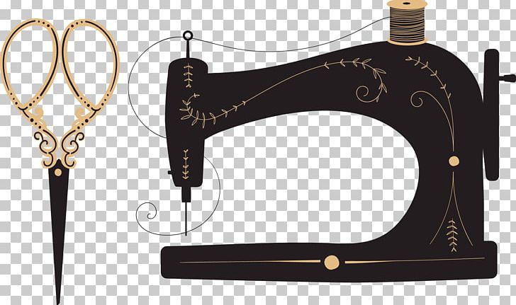 Sewing Machine Textile Sewing Needle PNG, Clipart, Brand, Cartoon Scissors, Craft, Dressmaker, Golden Scissors Free PNG Download