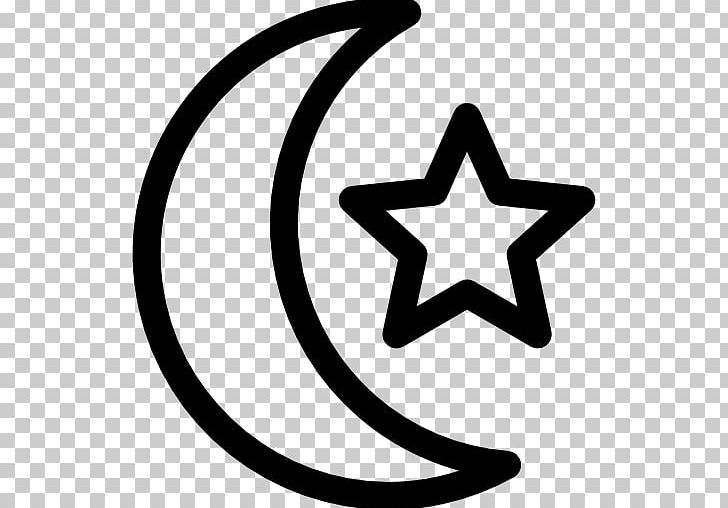 Star And Crescent Moon Lunar Phase Shape PNG, Clipart, Area, Black And White, Circle, Computer Icons, Crescent Free PNG Download