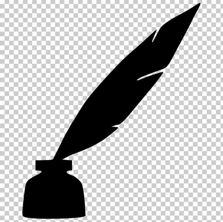 Paper Quill Pen Inkwell PNG, Clipart, Beak, Bird, Black, Black And White, Drawing Free PNG Download