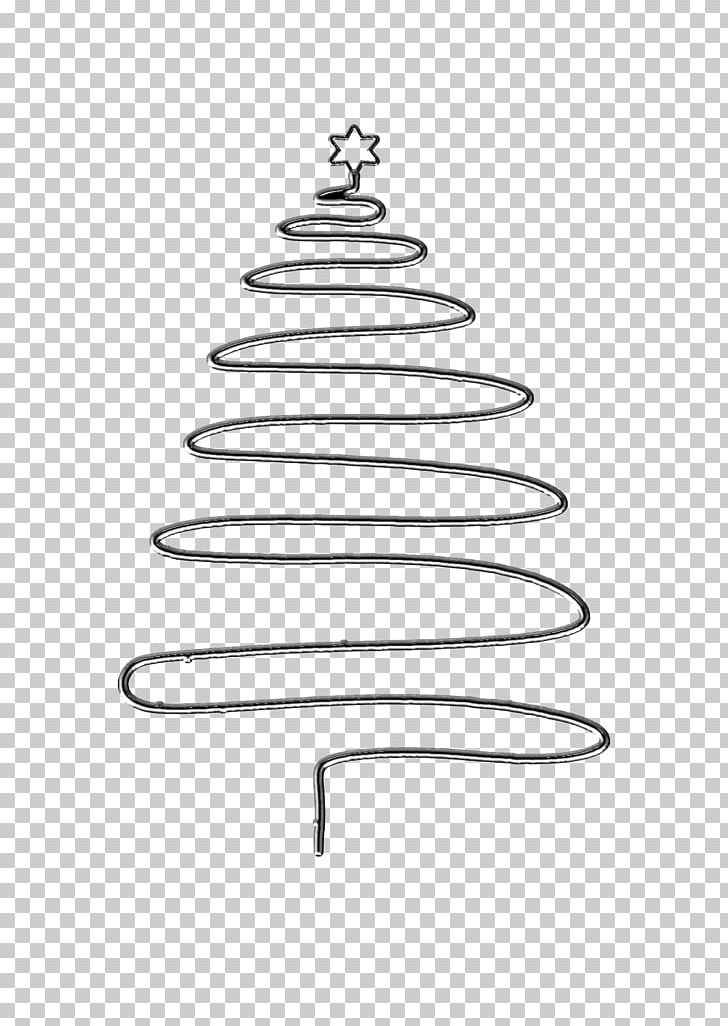 Christmas Tree White Line Art Body Jewellery PNG, Clipart, Angle, Black And White, Body Jewellery, Body Jewelry, Christmas Free PNG Download