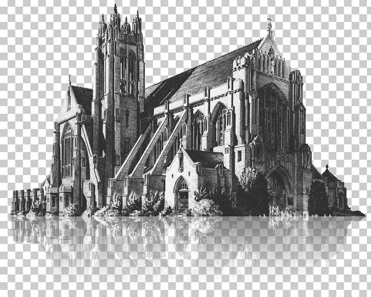 St Aloysius ITI Parish Medieval Architecture Facade Black And White PNG, Clipart, Abbey, Black And White, Building, Cathedral, Catholic Free PNG Download