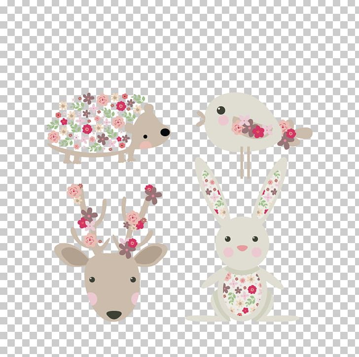 Floral Animals PNG, Clipart, Animal, Anime Character, Anime Girl, Birds, Cuteness Free PNG Download
