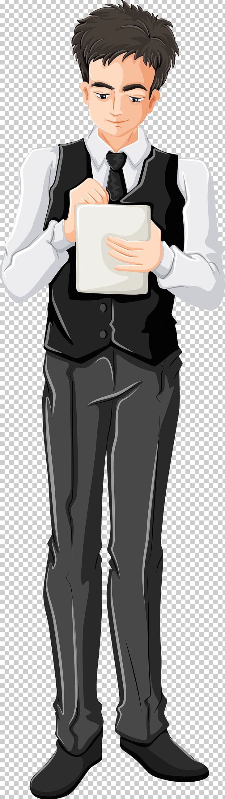 Waiter Drawing PNG, Clipart, Anime, Bartender, Black Hair, Cartoon, Comics Free PNG Download