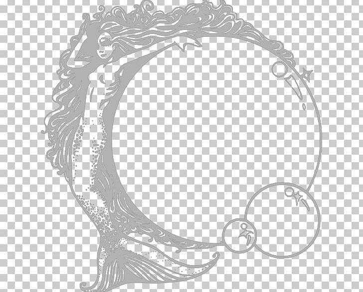 Mermaid Drawing PNG, Clipart, Area, Black, Black And White, Circle, Download Free PNG Download