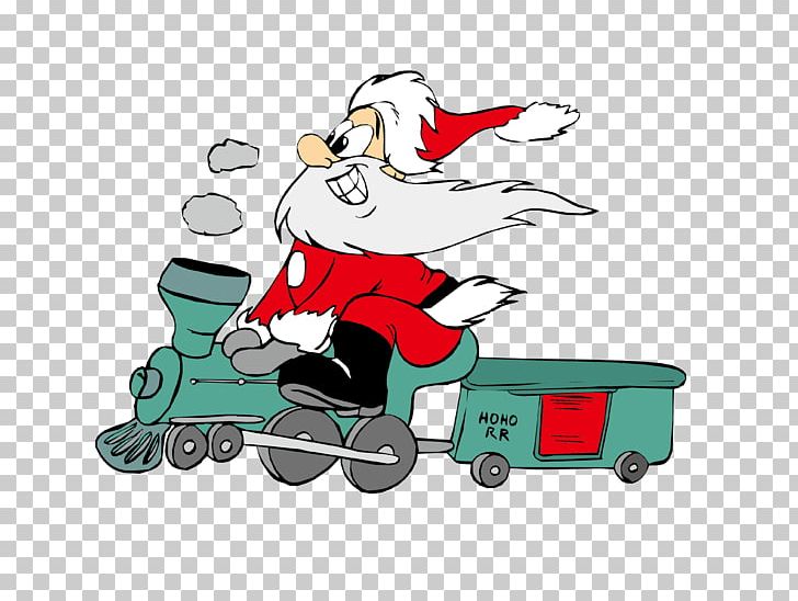 Santa Claus Train Rail Transport Tram Christmas PNG, Clipart, Cartoon, Cartoon Santa Claus, Christmas Card, Christmas Decoration, Creative Christmas Free PNG Download